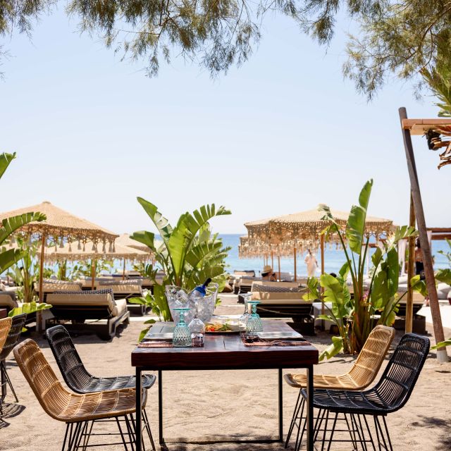 Perivolos Beach: Sun-Bed Experience FortyOne Bar Restaurant - Relaxation and Sophistication