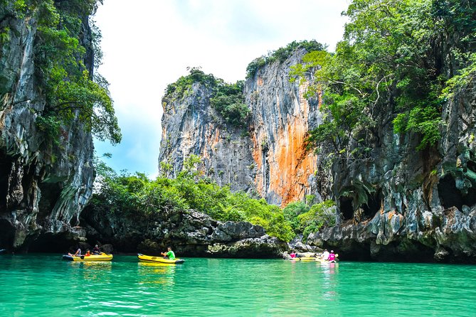Phang Nga Bay Sea Cave Canoeing & James Bond Island by Big Boat - Paddling Through Sea Caves