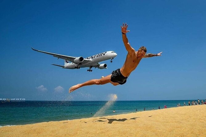 Phuket Beach Plane Spotting and Monkey Cave Temple Private Tour - Private Transportation