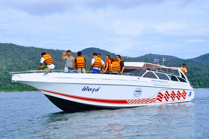 Phuket to Langkawi by Satun Pakbara Speed Boat and Ferry - Speedboat Ride to Lanta Yai