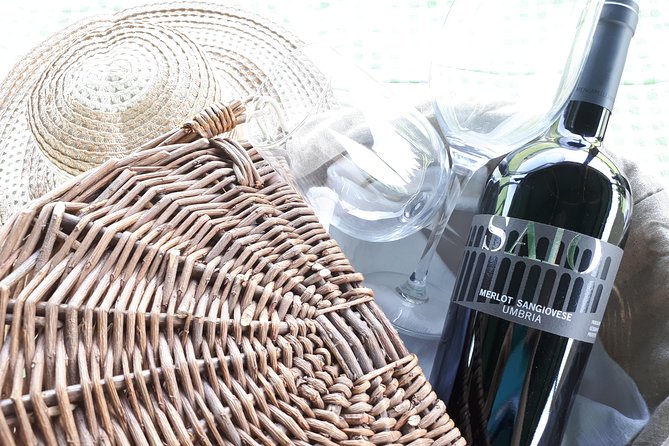 Picnic Deluxe Assisi for 2 and Wine Tasting 5 Wines - Self-guided Stroll Through Vineyards