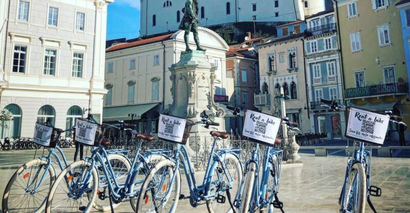 Piran: Bike Rental With Map, Helmet, Water Bottle and Lock - Cycling Experience