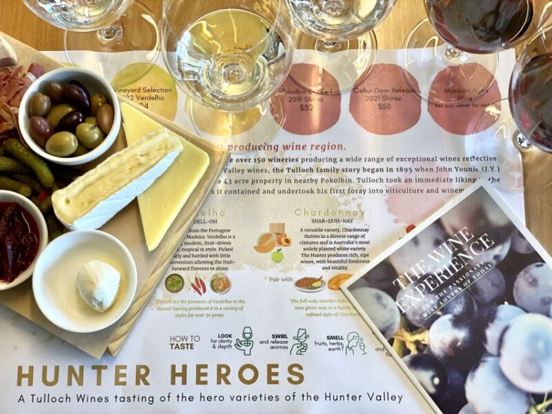 Pokolbin: Tulloch Hunter Heroes Wine Tasting & Cheese Board - Wine Tasting Experience