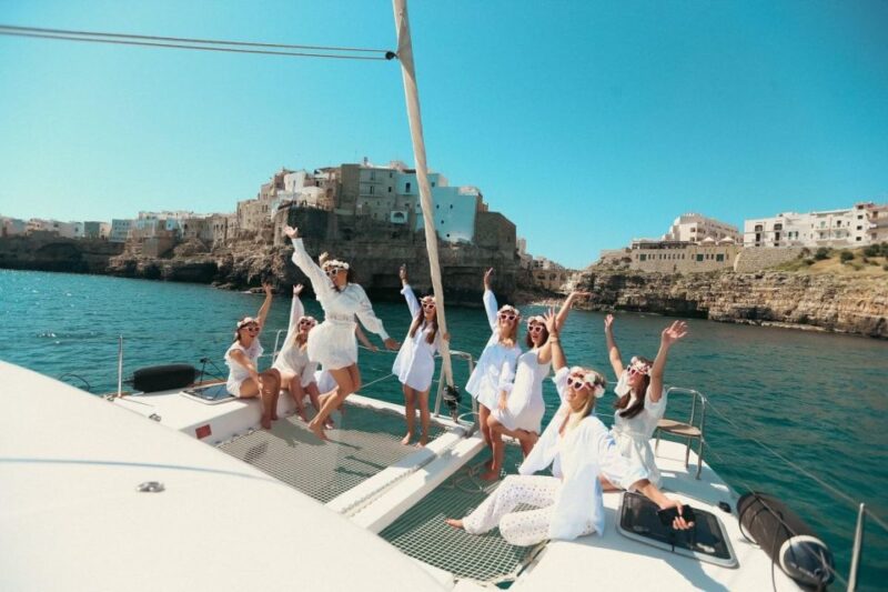 Polignanos Catamaran Trip With Aperitif and Food - Key Points
