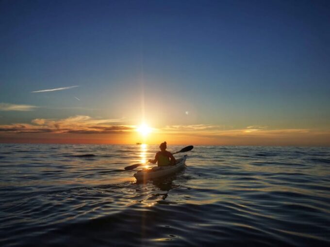 Poreč: Sea Kayaking Sunset Tour - Refreshing Swimming Break