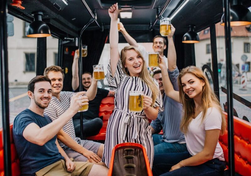 Prague: Airport Transfer Beer Party Bus With Unlimited Beer - Experience Highlights