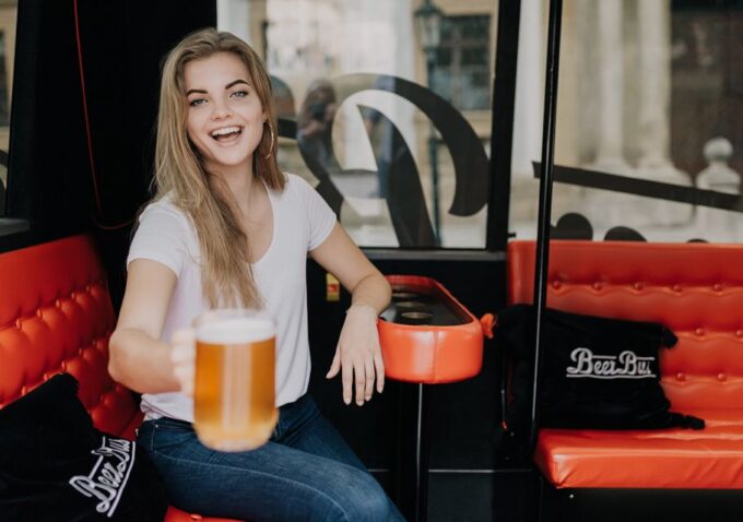 Prague: Airport Transfer Beer Party Bus With Unlimited Beer - Music and Entertainment
