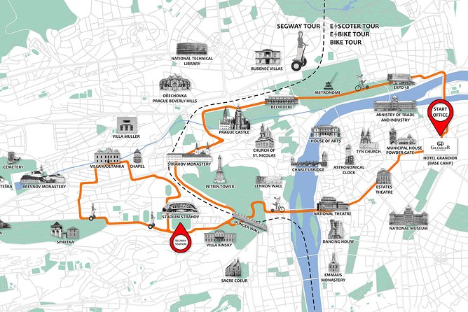 Prague Highlights Segway & E-Scooter Tour With Free Taxi Pick up - Safety Considerations