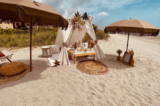Premiere Luxury Sunrise Picnic in Hollywood Beach With Tented Oasis and More. - Indulgent Breakfast Spread