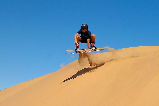 Premium Morning Dessert Safari With Quad Bike , Sand Boarding & Dune Bashing - Sandboarding Thrill