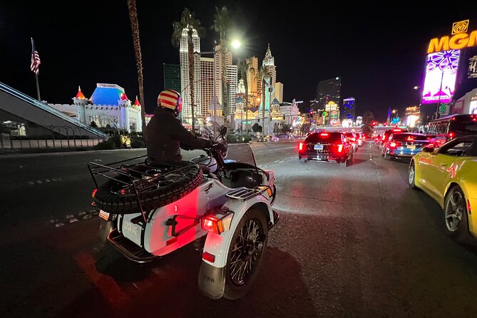Private 1-Hour Evening Las Vegas Strip Tour in a Sidecar - Pickup and Drop-off