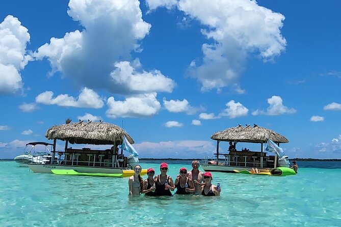 Private 2-Hour Tiki Boat Party in Key West & Mini Sandbar - Onboard Amenities and Inclusions