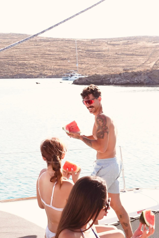 Private Catamaran Cruise Mykonos Delos With Meals & SUP - Snorkeling and Paddle Boarding