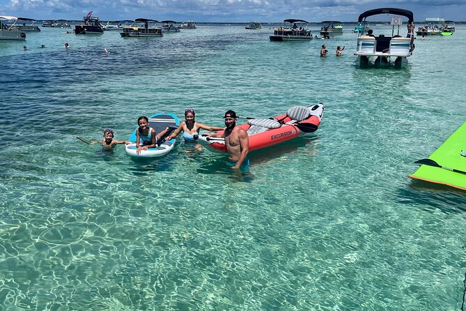 Private Crab Island Double Slides Pontoon Charter - Boat Amenities and Features