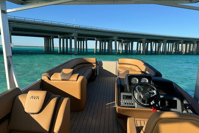 Private Crab Island Luxury Slide Pontoon Charter - The Boat: A Modern Floating Oasis
