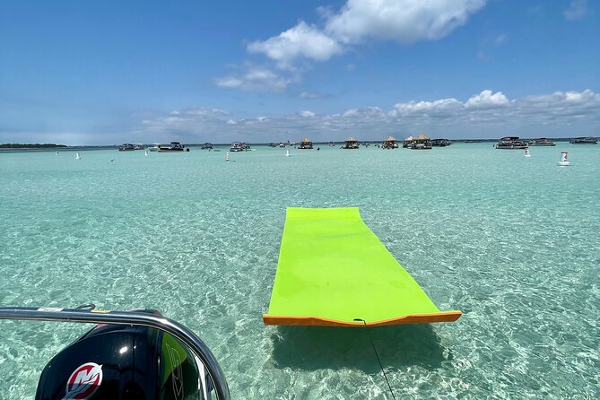 Private Crab Island Pontoon Charter With Inflatables - Exploring Destins Crystalline Waters