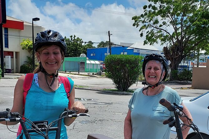 Private E-bike Adventure Tours of Barbados - Navigating Busy Barbados Roads