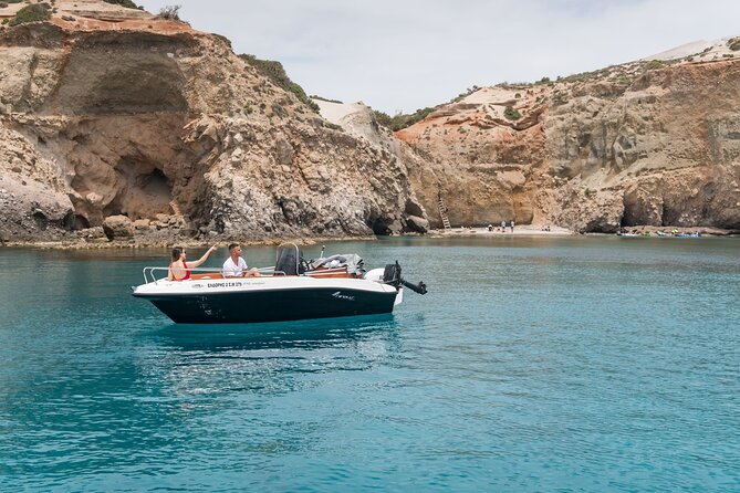Private ELDORIS Boat Rental in Milos Agia Kiriaki GREECE - Meeting and Pickup