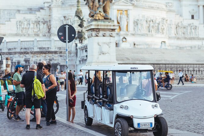Private Evening Golf Cart Tour of Rome With Aperitivo - Illuminated Landmarks and Sights