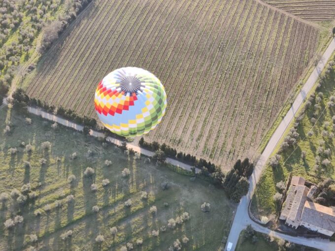 Private Hot Air Balloon, Pienza, Montalcino, Val Dorcia - Champagne Celebration Upon Landing