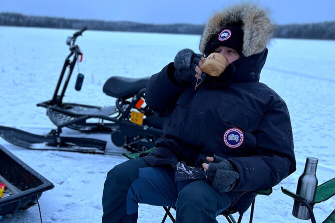 PRIVATE Ice Fishing Snow Scooters Lunch in a Glass Igloo - What to Expect on the Adventure