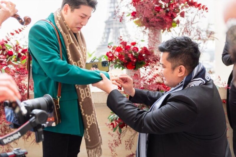 Private Rooftop/ Lgbtqia+ Proposal in Paris & Photographer - Personalized Proposal Celebration