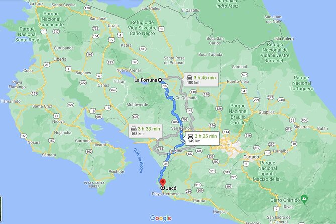 Private Shuttle From La Fortuna to Jacó Beach - Accessibility and Child Requirements