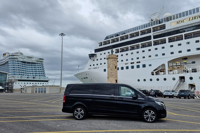 Private Transfer From Civitavecchia Port to Fiumicino Airport Van Mercedes V - Key Points