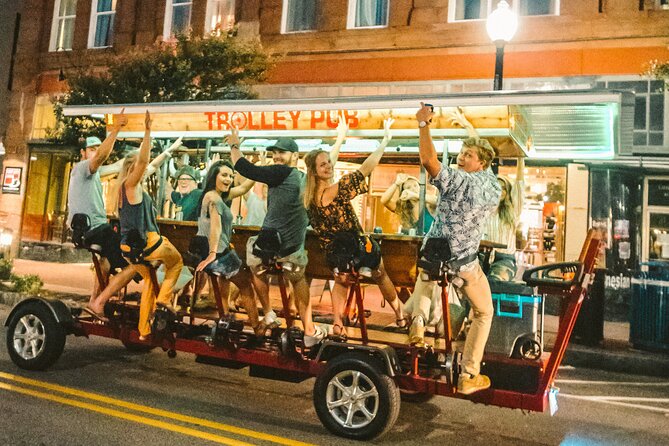 Private Trolley Pub W/ Bar+Mural Stops: up to 15PPL - Booking Information