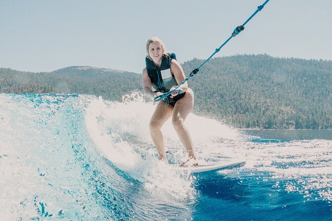 Private Wakesurf/Wakeboard Boat Charter Lake Tahoe - Navigating the Tahoe Keys Dock