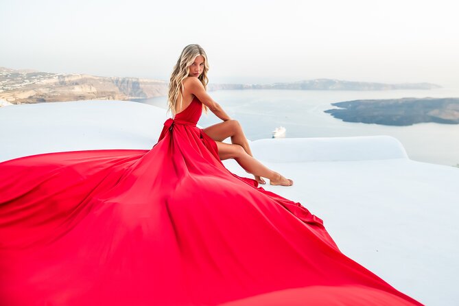 Professional Flying Dress Photoshoot In Santorini - Included and Additional Services