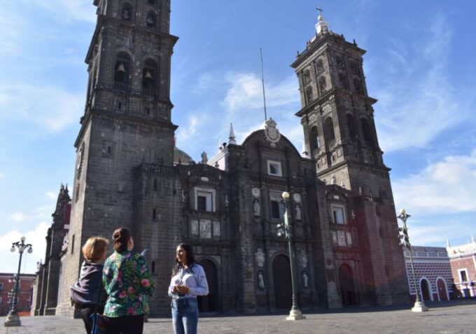Puebla: Private Walking Tour With Candy and Liquor Tasting - Puebla Cathedral and Zocalo