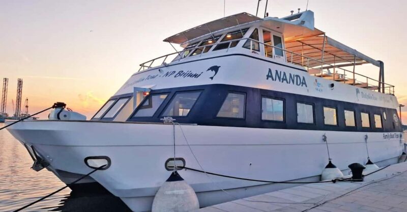 Pula: Dolphin Sunset Cruise to Brijuni With Dinner & Drinks - Onboard Amenities and Comforts