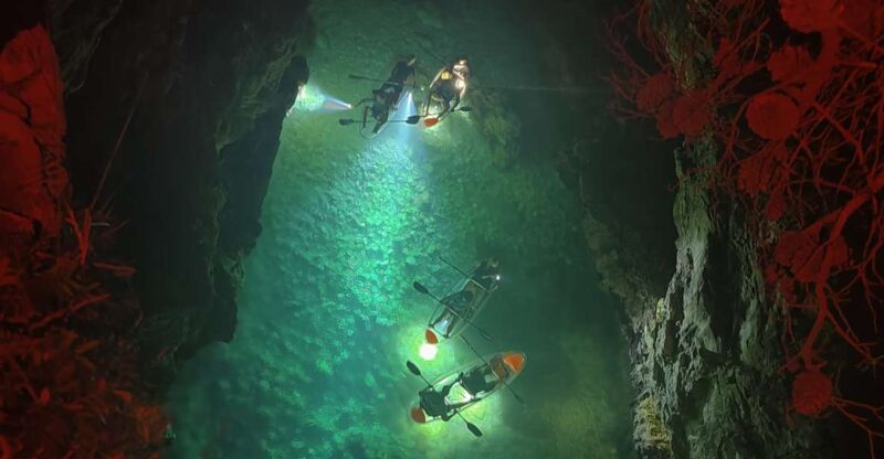 Pula: Istria Sea Canyon Illuminated Kayak Tour by Night - Pricing and Cancellation