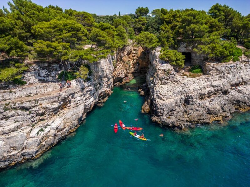 Pula: Kayak Adventure With Cave & Island Snorkeling - Meeting Point and Logistics