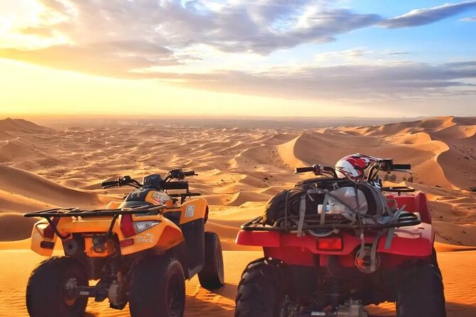 Quad Riding in Sand Dunes Merzouga Erg Chebbi Desert - Professional Guide Support