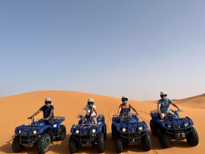 Quad Riding in Sand Dunes Merzouga Erg Chebbi Desert - Guides Expertise