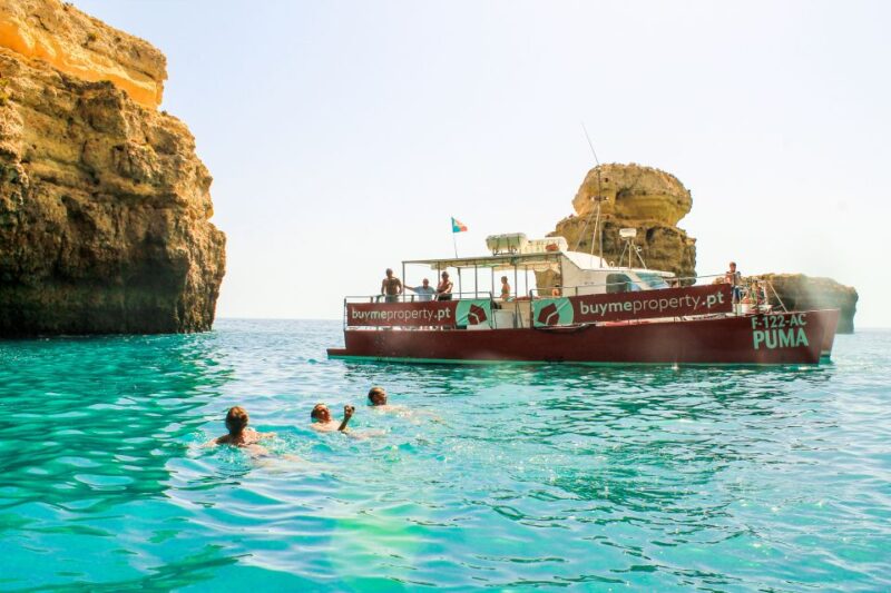 Quarteira: Benagil Cave Guided Catamaran Day Cruise & Drink - Itinerary and Highlights