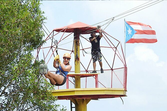 Rainforest Zipline, Luquillo Beach, and Natural Springs Day Trip - Key Points