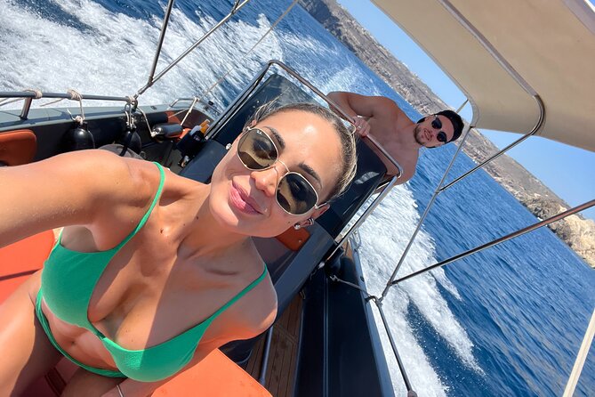Ranieri Soverato Boat Rental in Santorini -License Free- Be a Captain for a Day - Visiting the Island of Thirasia