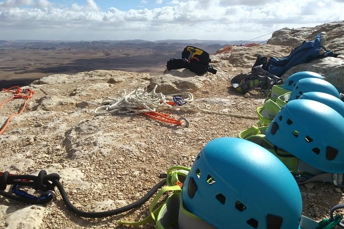 Rappelling Down the Ramon Crater Cliff - Dramatic Views of the Crater