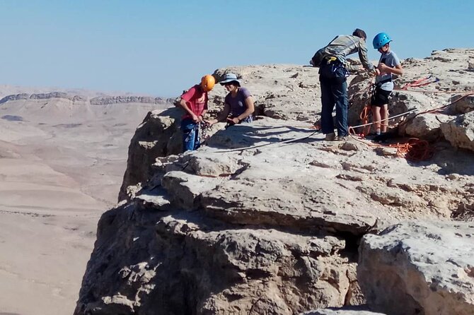 Rappelling Down the Ramon Crater Cliff - Suitable for All Experience Levels