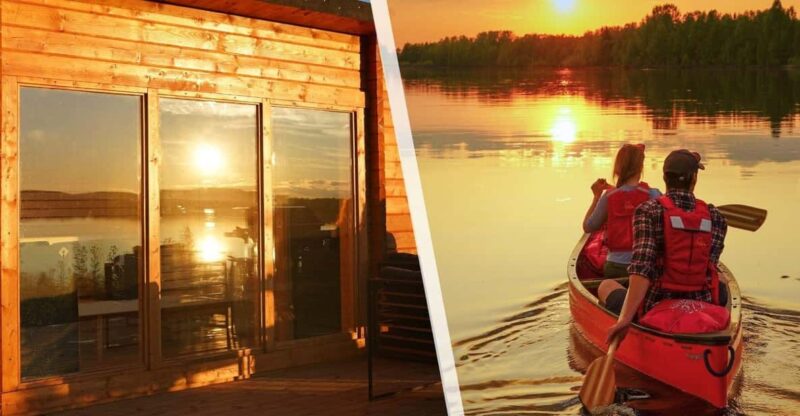 RELAXING CANOE & PANORAMIC SAUNA EXPERIENCE - Canoeing on Quiet Waterways