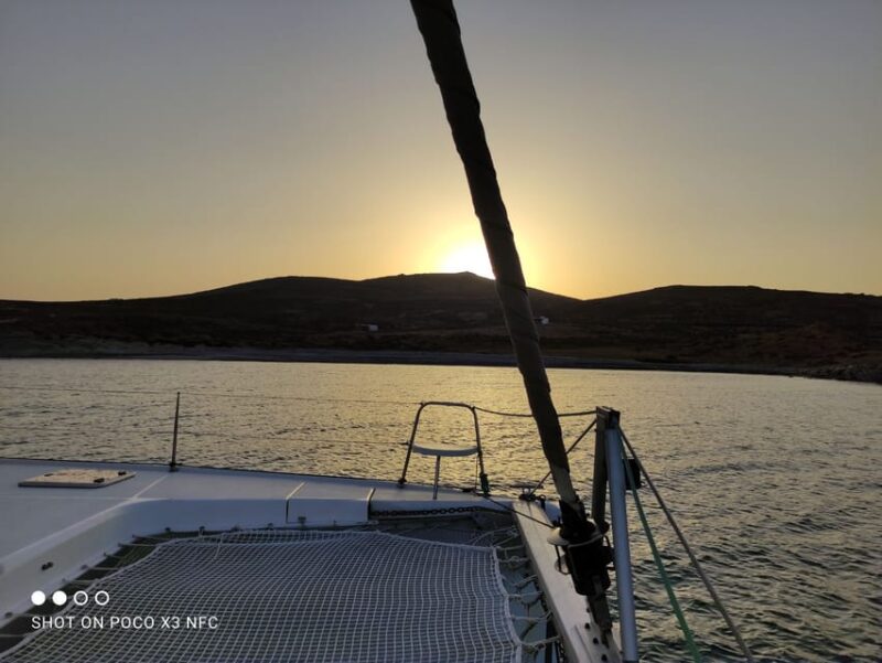 Rhenia Semiprivate Catamaran Sunset Cruise (Up to 10 Guests) - Key Points