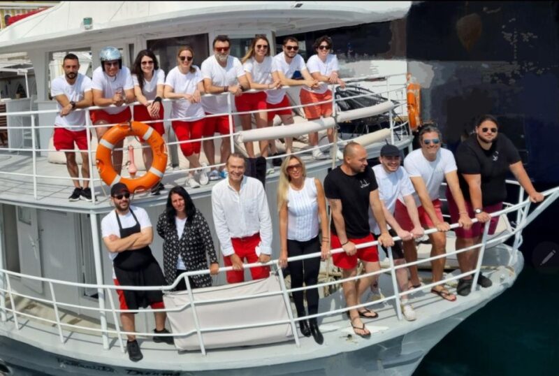 Rhodes: Bay to Bay Swim Cruise With Greek Buffet and Wine - Onboard Amenities