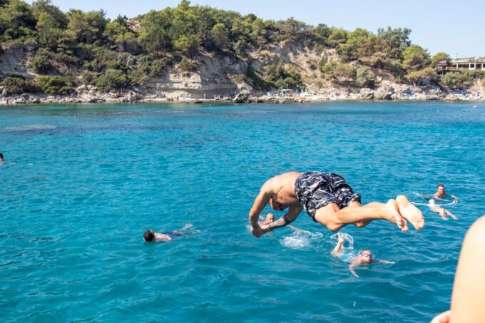 Rhodes: Full Day East Coast Bay to Bay Boat Trip With Lunch - Frequently Asked Questions