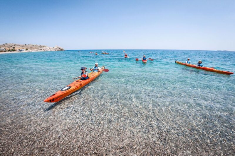 Rhodes: Sea Kayak Adventure to the Red Sand Beach - Swimming and Snorkeling Opportunities
