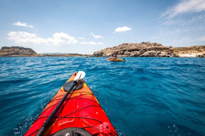 Rhodes: Sea Kayak Adventure to the Red Sand Beach - Enjoying a Traditional Greek Picnic