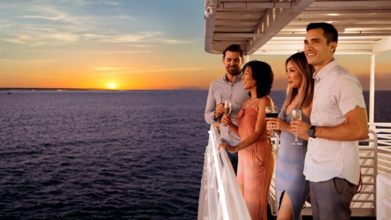 Rhodes: Sunset Cruise With Live Music, Wine & Greek Buffet - Dining and Beverages
