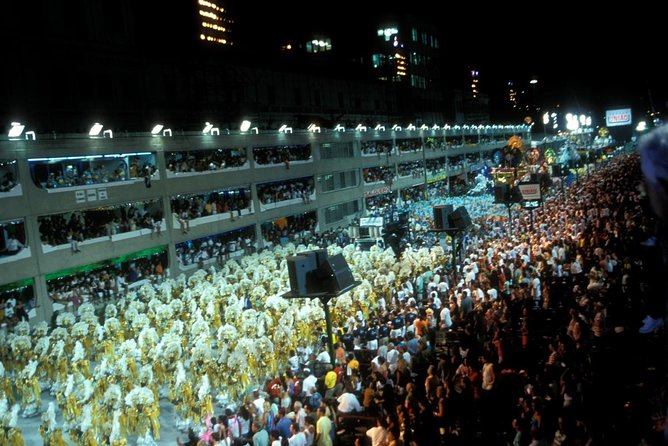 Rio Carnival Parade From a Prime Box – With Shuttle, Tour Guide, Food & Drink - Key Points